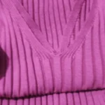 Women V Neck Solid Ribben Knitted Dresses Casual All Match Slimple Sexy Package Hips Bodycon Dress Elegant Vestidos Streetwear photo review