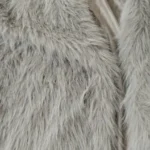 TRAFZA Women Fashion Cropped Faux Fur Jacket Coat Long Sleeve Front Snap-button Female Outerwear Chic Lapel Collar Thick Coat photo review