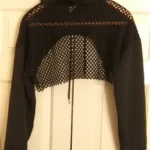 Street Sport Drop Shoulder Drawstring Hollow Out Super Crop Sports Hoodie Without Cami Top photo review