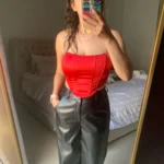 Sleeveless Off Shoulder Fashion Sexy Corset Crop Tops Vest Female Underwear Backless Bustier Top Solid photo review