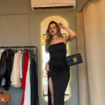 Women Summer Sexy Bodycon Dress Lady Sexy Spaghetti Strap Sleeve Split Solid Color Sheath Dress Vestidos photo review