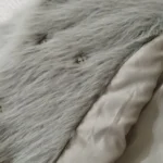 TRAFZA Women Fashion Cropped Faux Fur Jacket Coat Long Sleeve Front Snap-button Female Outerwear Chic Lapel Collar Thick Coat photo review