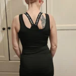 Black Ribbed Bodycon Summer Dress Sexy Vest Sleeveless Vest Club Party Mini Dress WOMEN'S Solid Color Tight Fitting photo review