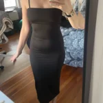 2025 New Spring Summer Women's High Elastic Sleeveless Backless Dress Long Sling Dresses Club Sexy Suspender Dress photo review