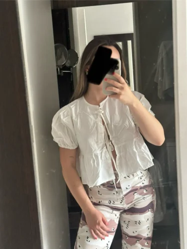 Clearance_Fashion Woman Blouses Short Sleeve Summer Tops Blouse Women Turtleneck Knitted Blouse Shirt Women Tops Blouses_Continu photo review