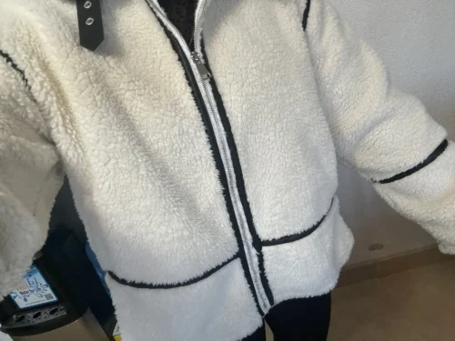2024 RARF Autumn New Women's European and American Style Artificial Fur Effect Motorcycle Jacket Coat with Fur Integration photo review