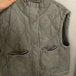Nlzgmsj 2024 Autumn Winter Women Pocket Cotton Jacket Vest Sleeveless Stand Neck Zipper Waistcoat Loose Female Streetwear photo review
