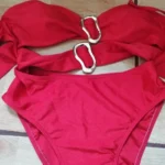 3 Colors Sexy Metal Rings Cut Out Women Swimwear One Piece Swimsuit Female Bandeau High Leg Cut Bather Bathing Suit Swim B022D photo review