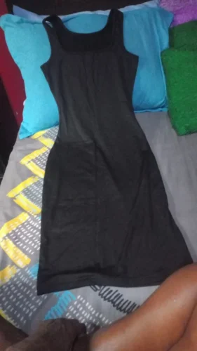 2024 Summer Sexy Tank Top Dress European and American Plus Size Solid Color Women's Sleeveless Mini Dress photo review