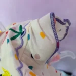 New Cute Girl'S Dress Sweet Rose Embroidered Small Round Dots Korean Version Loose Bubble Sleeve Cotton Beach Skirt photo review