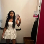 Darlingaga Fashion Chic Satin Party Dress Mini White Bud Spaghetti Strap Corset Sexy Summer Dresses Women Tie-Up Bow Sundress photo review