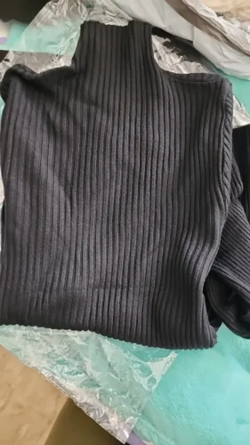Elegant Solid Basic Knitted Tops Women Turtlneck Sweater Long Sleeve Casual Slim Pullover Korean Fashion Simple Chic Clothes photo review