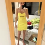 TRZA-Women's Strapless Hollow Out Mini Dress, Sexy Sweetheart Neck, Back Zipper, Female Dresses, Fashion photo review