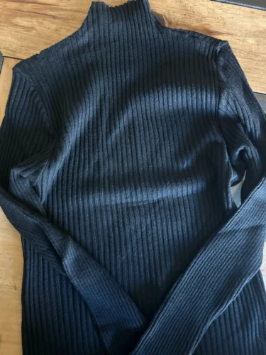 Elegant Solid Basic Knitted Tops Women Turtlneck Sweater Long Sleeve Casual Slim Pullover Korean Fashion Simple Chic Clothes photo review