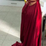 Burgundy Satin Beach Maxi Women Dress for Christmas Sexy Side Slit Adjustable Straps Evening Prom Dress Cheap Bridesmaid Dresses photo review