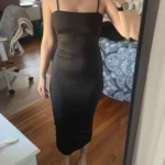 2025 New Spring Summer Women's High Elastic Sleeveless Backless Dress Long Sling Dresses Club Sexy Suspender Dress photo review