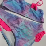 Girl's Swimsuit Fashion Mermaid Scale Print Children's Bikini Swimsuit photo review