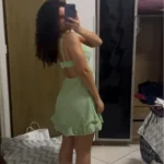 Vestidos Elegantes Para Mujer Solid Color Cutout Slim Sling Dress Sexy Backless Ruffle Dress Female photo review