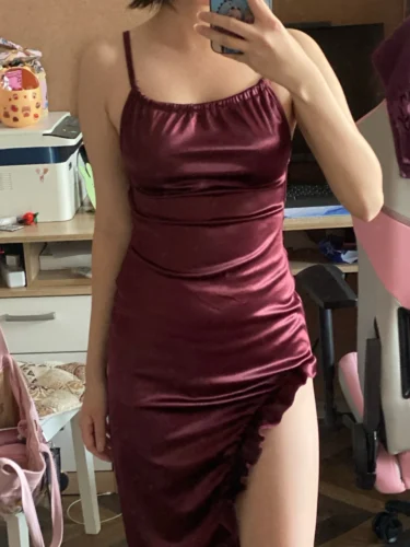 2024 Europe and the United States explosive new cross-border dress summer senior sense Y2K sexy halter Spice Girl dress photo review