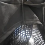 Street Sport Drop Shoulder Drawstring Hollow Out Super Crop Sports Hoodie Without Cami Top photo review