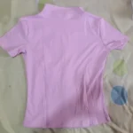 Summer High Quality Waist Slimming Training Tops Women's Quick-drying Tight Stand Collar Full Zipper Short Sleeves Yoga shirts photo review