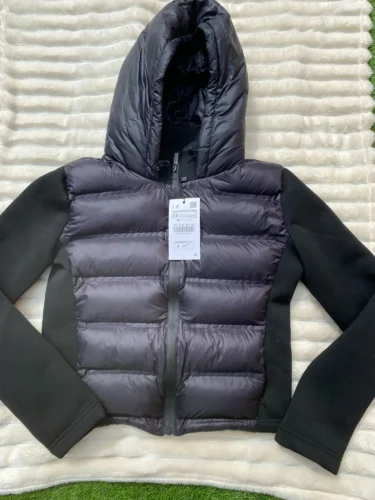 UNIZERA slim fit zipper hooded short warm jacket autumn and winter new product long sleeved solid color women's cotton jacket photo review