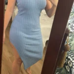 Women V Neck Solid Ribben Knitted Dresses Casual All Match Slimple Sexy Package Hips Bodycon Dress Elegant Vestidos Streetwear photo review