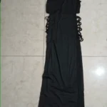 Criss Cross Cut Out Dress, Sexy Bodycon Mock Neck Sleeveless Dress, Women's Clothing photo review