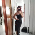 Sexy Black Long Bodycon Dress Women Summer Sleeveless Blackless Halter Neck Spaghetti Strap Dresses High Split Vestidos photo review