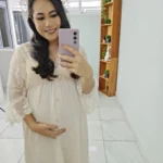 Boho Cotton Maternity Photo Shoot Dress Beige Bohemian Lace Stiches Cotton Pregnant Woman Photography Long Dresses photo review