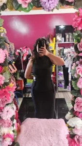 Criss Cross Cut Out Dress, Sexy Bodycon Mock Neck Sleeveless Dress, Women's Clothing photo review
