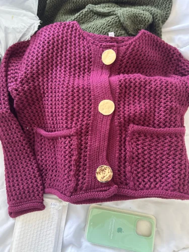 Autumn Winter Knitted Cardigans For Women Casual Button Long Sleeve Female Sweater 2024 Fashion Loose Lady Cardigans Coat photo review