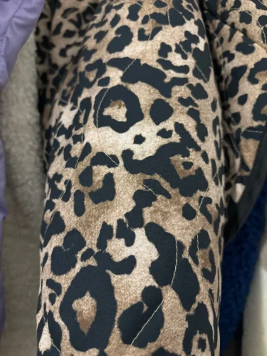 TRAF Leopard Print Jackets for Women Coats Oversized Jackets Woman 2024 Snap Button Overcoat Female Long Sleeve Women's Jacket photo review