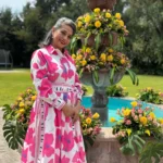 CHCH Women's Dress New Long sleeved Shirt Long Skirt Flower Print Party Dress photo review