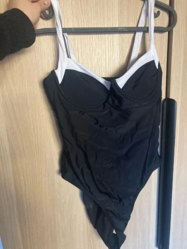 Push Up One Piece Swimsuit For Women Sexy Patchwork Monokini Swimwear 2024 Bathing Suit Beachwear Backless Swimming Suit Bathers photo review