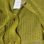 Korean version of women's autumn and winter knitted cardigan diagonal V-neck women's long-sleeved single-breasted sweater photo review