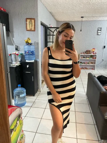 2024 Stripe Summer Elastic Split Bodycon Dress Sexy Beach Vacation Sundress Women Casual Slim Pencil Vestidos Maxi Long Dress photo review