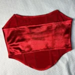 Sleeveless Off Shoulder Fashion Sexy Corset Crop Tops Vest Female Underwear Backless Bustier Top Solid photo review
