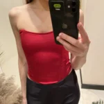 Sexy Women Tube Tops Solid Sleeveless Slim Skinny Corset Cropped Top 2022 Summer Casual Elegant Female Strapless Vest photo review