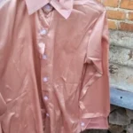 Spring Fashion Button Up Satin Silk Shirt Vintage Blouse Women White Tops Lady Long Sleeves Female Loose Street Shirts 11355 photo review