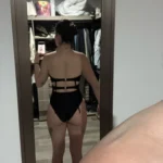 3 Colors Sexy Metal Rings Cut Out Women Swimwear One Piece Swimsuit Female Bandeau High Leg Cut Bather Bathing Suit Swim B022D photo review