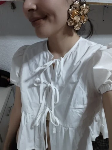 Clearance_Fashion Woman Blouses Short Sleeve Summer Tops Blouse Women Turtleneck Knitted Blouse Shirt Women Tops Blouses_Continu photo review