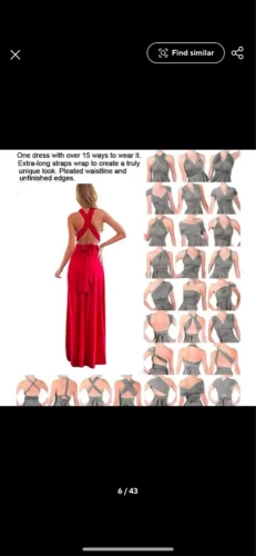 Sexy Women Multiway Wrap Convertible Boho Maxi Club Red Dress Bandage Long Dress Party Bridesmaids Infinity Robe Longue Femme photo review