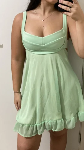 Vestidos Elegantes Para Mujer Solid Color Cutout Slim Sling Dress Sexy Backless Ruffle Dress Female photo review