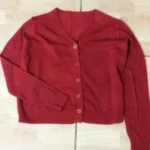 Women's Long Sleeve Cropped Cardigan V Neck Button Down Knit Lady Autumn Spring Knitted Single-breasted Cardigan Sweaters photo review