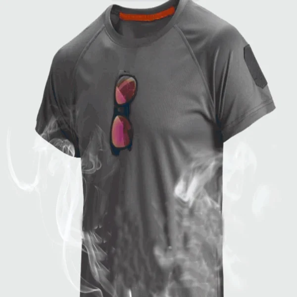 Men's Summer Quick Dry Pullerover O-Neck Lapel Tees Breathable Camping Trekking Hiking Climbing Quick Dry Sports M-4XL T-Shirt