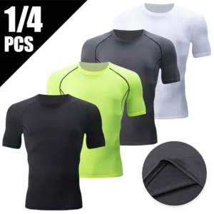 1/4 Pcs Men's Multi-color Quick-drying Short-sleeved Plus-size Young Men's Leisure Running Fitness Comprehensive Training Jacket