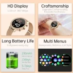 Fashion Luxury Smart Watch Women Bluetooth Call Blood Pressure DIY Custom Sport Fitness Waterproof Smart watches For Women Gift