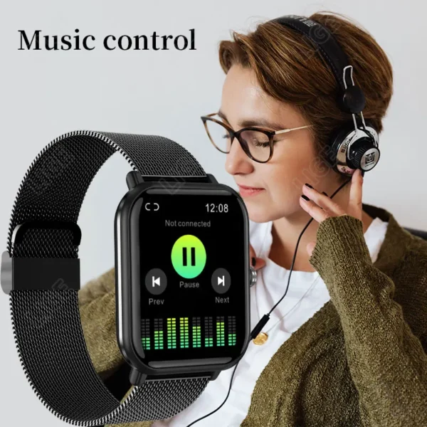 2024 New Body Temperature Monitor Watch Men Smart Watch Sports Music Playback Waterproof SmartWatch Heart Rate Blood Pressure
