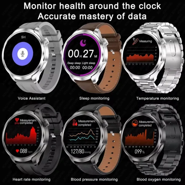 2025 New For HUAWEI Outdoor Sports Smart Watch Men AMOLED Screen NFC GPS Compass Heart rate Waterproof Bluetooth Call SmartWatch